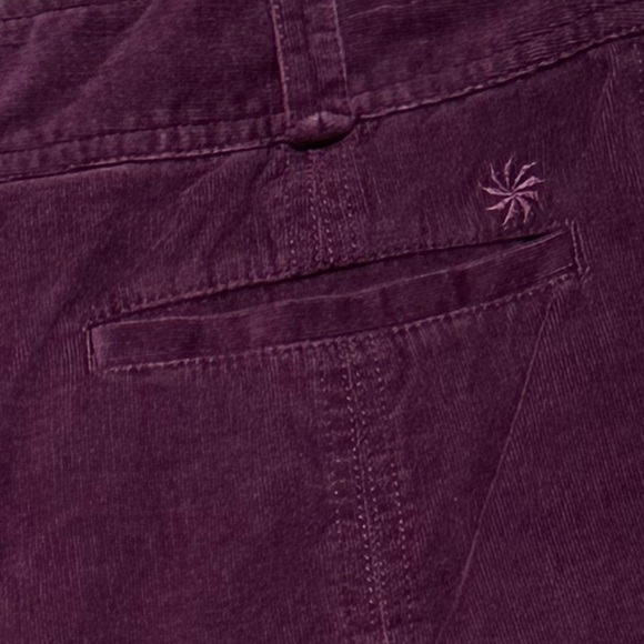 Athleta Corduroy Tulip Skirt Internal Drawstring, Back Pockets, Merlot/Plum EUC - Picture 5 of 12